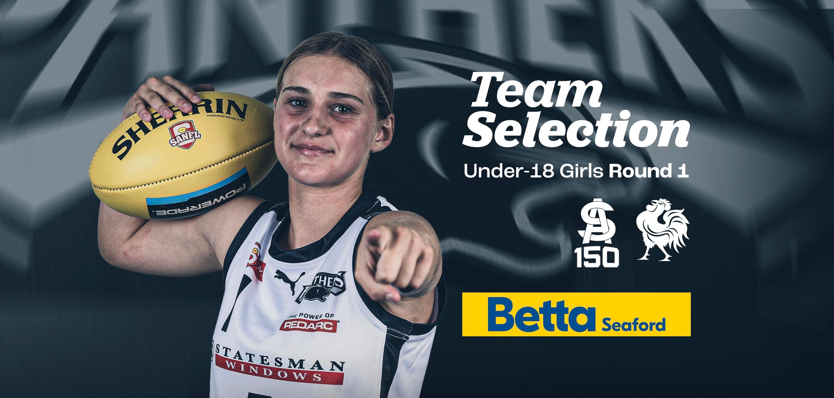 BETTA Team Selection: Under-18 Girls Round 1 v North BETTA Team Selection: Under-18 Girls Round 1 v North